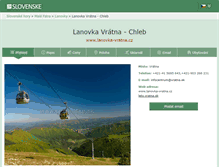 Tablet Screenshot of lanovka-vratna.cz
